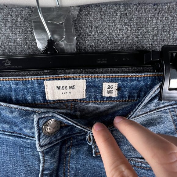 Miss Me M2191SN Womens Jeans Blue Size 26 Skinny Stretch Distressed Ladies - Picture 6 of 9